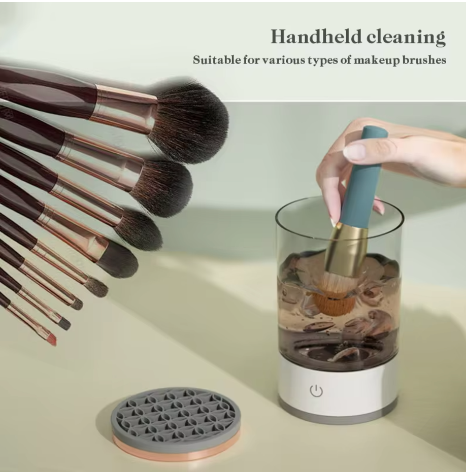 GlamSpin Makeup Brush Cleaner – 3-in-1 Electric Kit