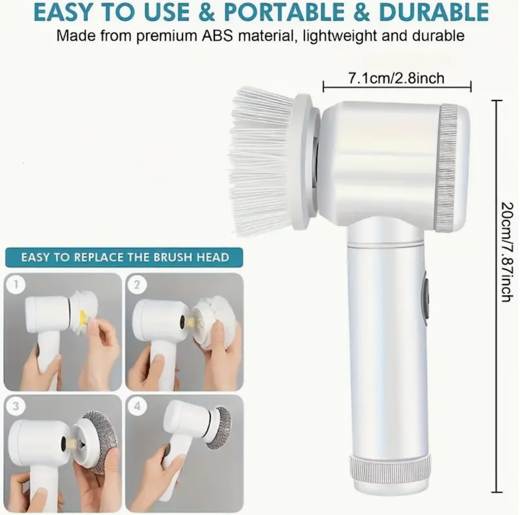 5-in-1 Rechargeable Electric Cleaning Brush – Reinvented Edition